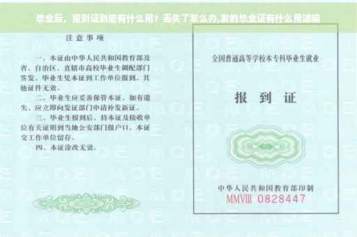 毕业后，报到证到底有什么用？丢失了怎么办,发的毕业证有什么用途嘛