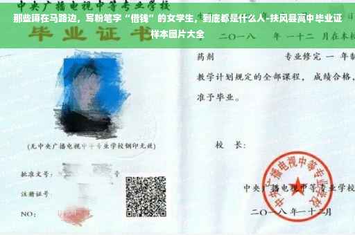那些蹲在马路边，写粉笔字“借钱”的女学生，到底都是什么人-扶风县高中毕业证样本图片大全