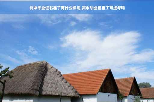 高中毕业证书丢了有什么影响,高中毕业证丢了可成考吗