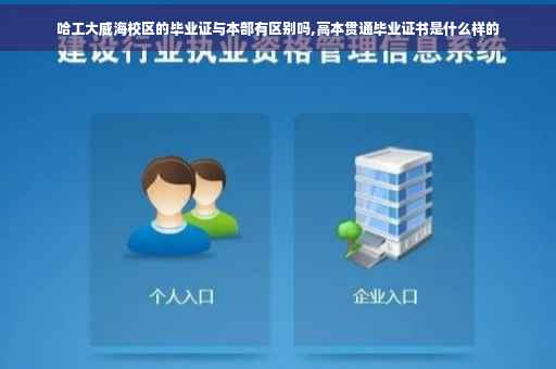 哈工大威海校区的毕业证与本部有区别吗,高本贯通毕业证书是什么样的