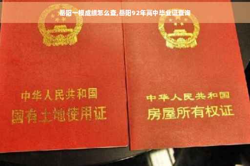 岳阳一模成绩怎么查,岳阳92年高中毕业证查询