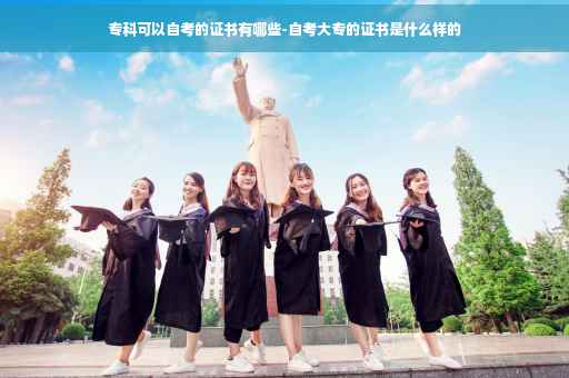 专科可以自考的证书有哪些-自考大专的证书是什么样的