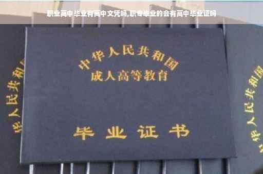 职业高中毕业有高中文凭吗,职专毕业的会有高中毕业证吗