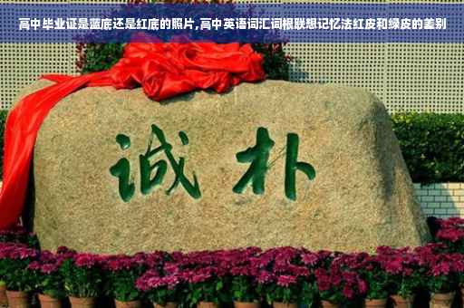 高中毕业证是蓝底还是红底的照片,高中英语词汇词根联想记忆法红皮和绿皮的差别