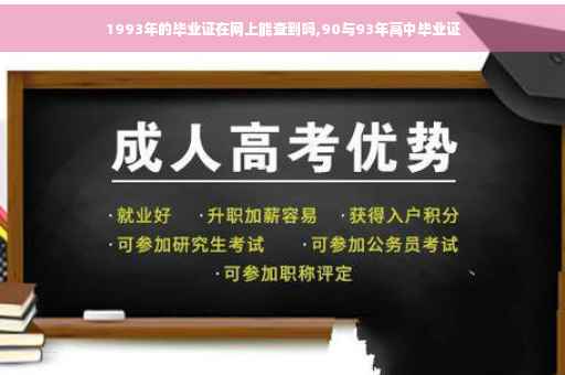 1993年的毕业证在网上能查到吗,90与93年高中毕业证