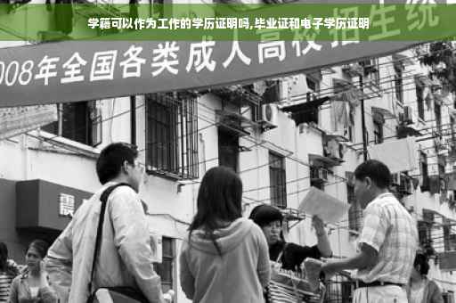 学籍可以作为工作的学历证明吗,毕业证和电子学历证明
