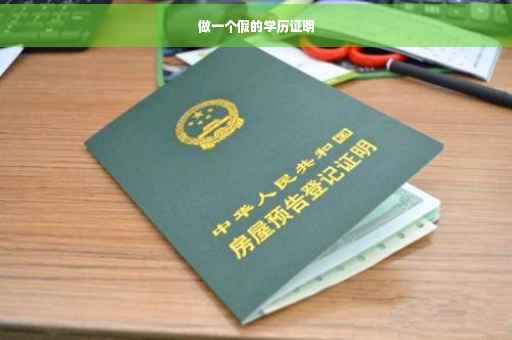 做一个假的学历证明
