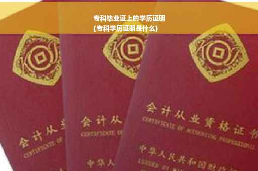 专科毕业证上的学历证明
(专科学历证明是什么)