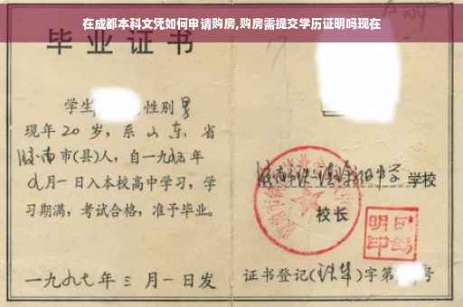 在成都本科文凭如何申请购房,购房需提交学历证明吗现在

