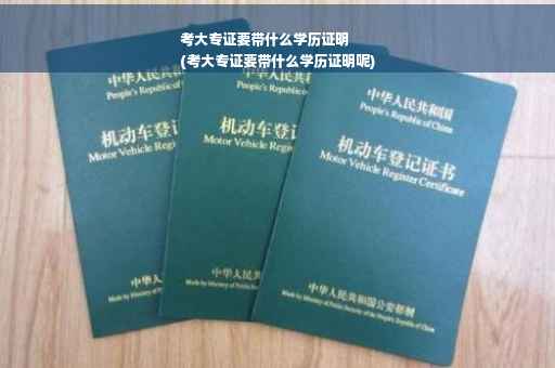考大专证要带什么学历证明
(考大专证要带什么学历证明呢)