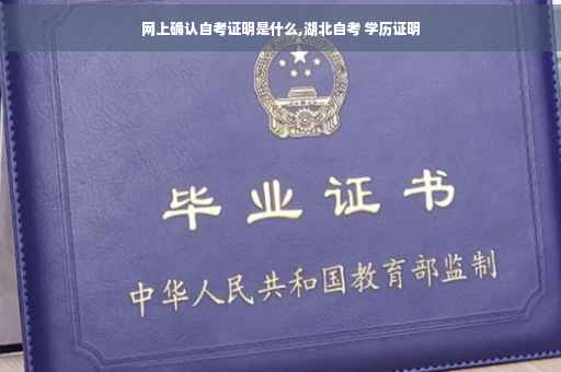 网上确认自考证明是什么,湖北自考 学历证明
