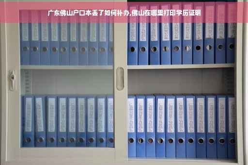 广东佛山户口本丢了如何补办,佛山在哪里打印学历证明
