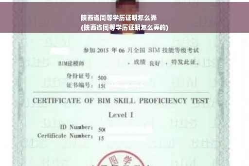 陕西省同等学历证明怎么弄
(陕西省同等学历证明怎么弄的)