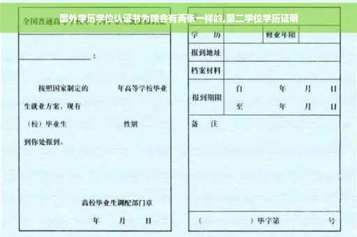 国外学历学位认证书为啥会有两张一样的,第二学位学历证明
