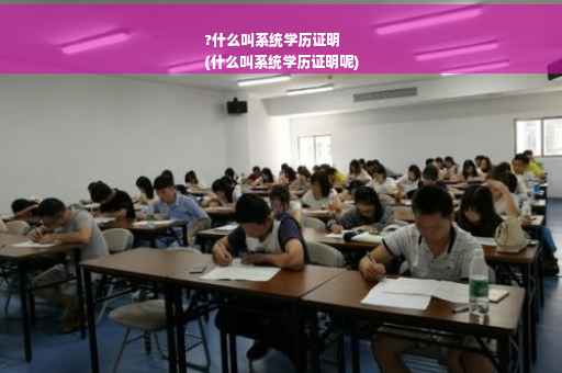 ?什么叫系统学历证明
(什么叫系统学历证明呢)