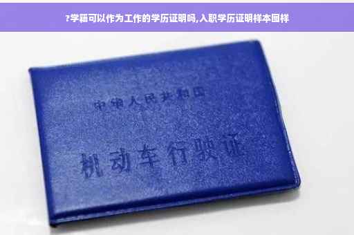 ?学籍可以作为工作的学历证明吗,入职学历证明样本图样
