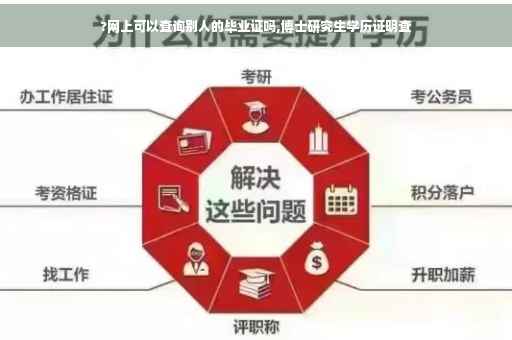 ?网上可以查询别人的毕业证吗,博士研究生学历证明查
