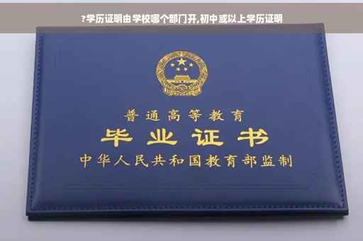 ?学历证明由学校哪个部门开,初中或以上学历证明
