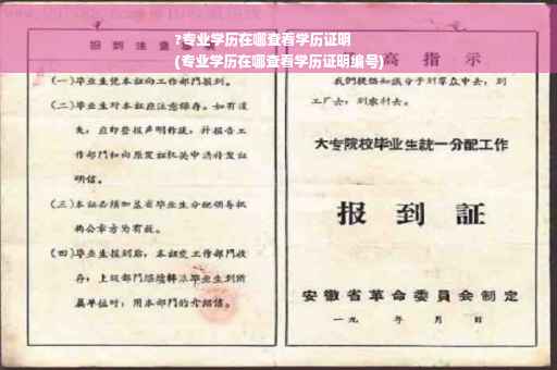 ?专业学历在哪查看学历证明
(专业学历在哪查看学历证明编号)