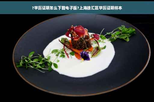 ?学历证明怎么下载电子版?上海徐汇区学历证明样本
