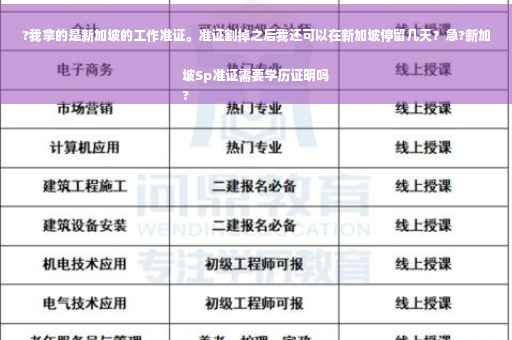 ?我拿的是新加坡的工作准证。准证割掉之后我还可以在新加坡停留几天？急?新加坡Sp准证需要学历证明吗
?
