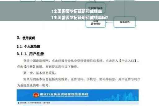 ?出国需要学历证明和成绩单
?出国需要学历证明和成绩单吗?