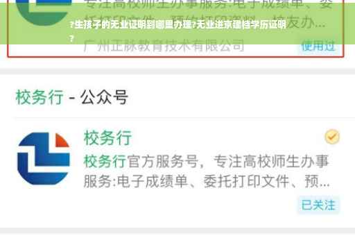 ?生孩子的无业证明到哪里办理?无业进京建档学历证明
?