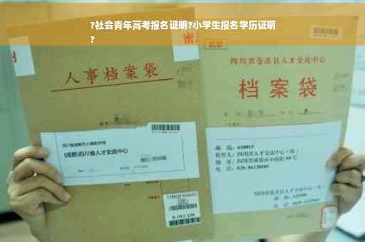 ?社会青年高考报名证明?小学生报名学历证明
?