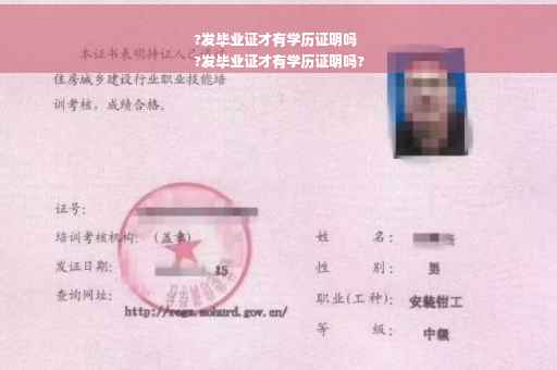 ?发毕业证才有学历证明吗
?发毕业证才有学历证明吗?