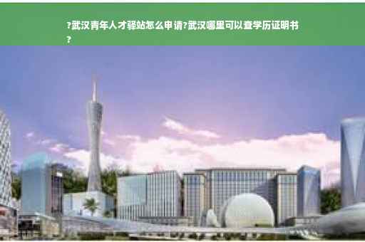 ?武汉青年人才驿站怎么申请?武汉哪里可以查学历证明书
?