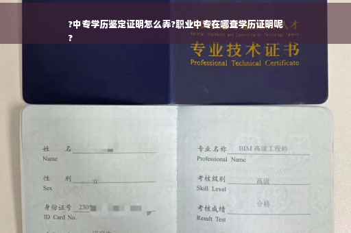 ?中专学历鉴定证明怎么弄?职业中专在哪查学历证明呢
?