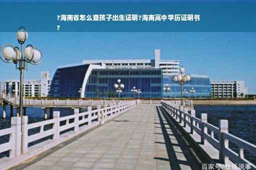 ?海南省怎么查孩子出生证明?海南高中学历证明书
?