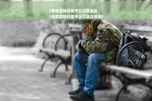?用微信如何查学历证明信息
?用微信如何查学历证明信息呢?