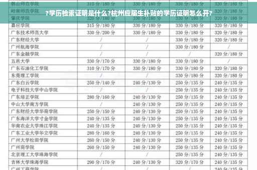 ?学历检索证明是什么?杭州应届生补贴的学历证明怎么开?