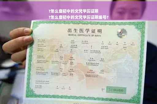 ?怎么查初中的文凭学历证明
?怎么查初中的文凭学历证明编号?