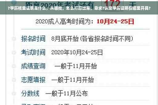 ?学历核查证明是什么，从哪找，怎么打印出来，急求?认定学历证明在哪里开具?