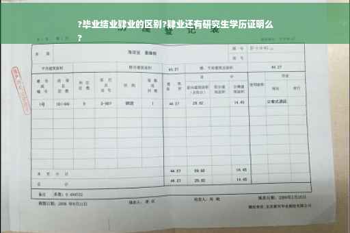 ?毕业结业肄业的区别?肄业还有研究生学历证明么
?