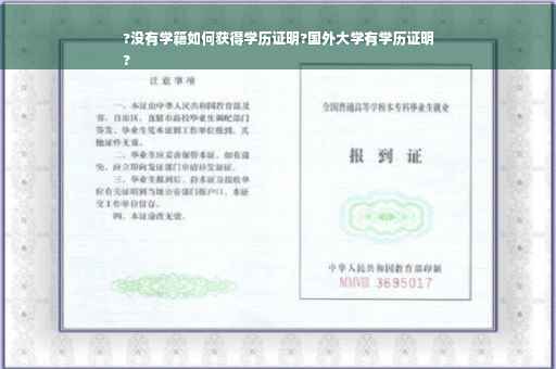 ?没有学籍如何获得学历证明?国外大学有学历证明
?