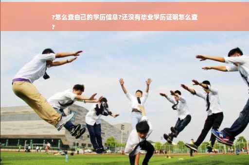 ?怎么查自己的学历信息?还没有毕业学历证明怎么查
?