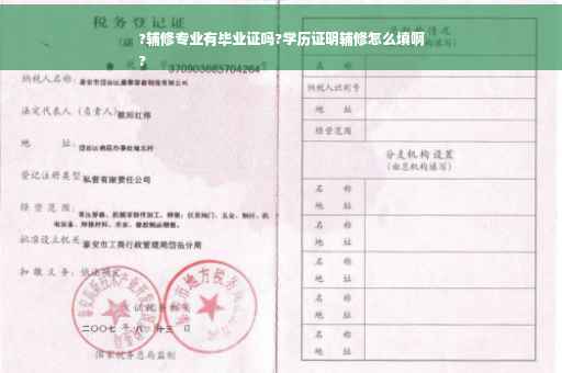 ?辅修专业有毕业证吗?学历证明辅修怎么填啊
?