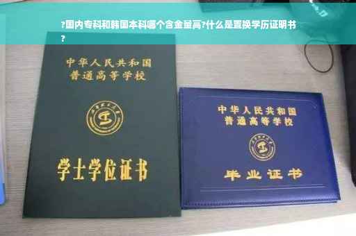 ?国内专科和韩国本科哪个含金量高?什么是置换学历证明书
?