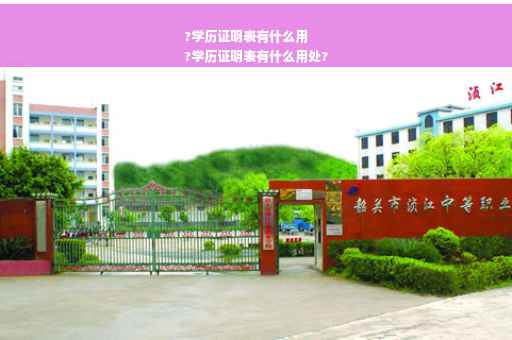 ?学历证明表有什么用
?学历证明表有什么用处?