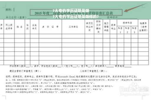 ?大专的学历证明是啥
?大专的学历证明是啥样的?