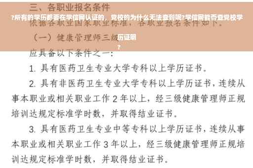 ?所有的学历都要在学信网认证的，党校的为什么无法查到呢?学信网能否查党校学历证明
?