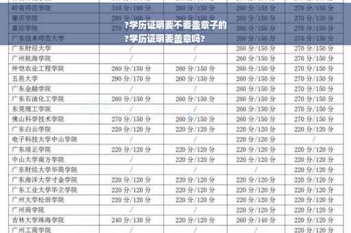 ?学历证明要不要盖章子的
?学历证明要盖章吗?