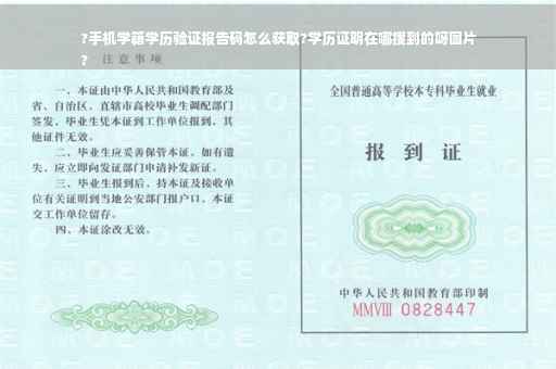 ?手机学籍学历验证报告码怎么获取?学历证明在哪搜到的呀图片
?