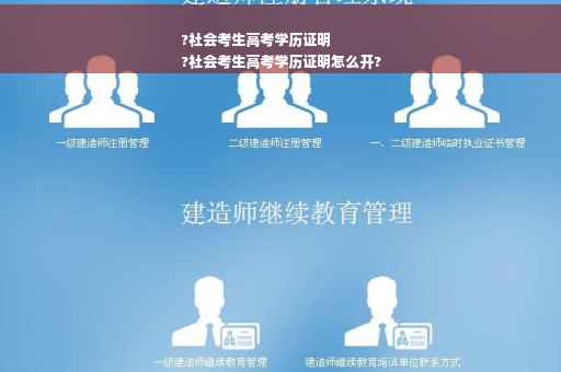 ?社会考生高考学历证明
?社会考生高考学历证明怎么开?