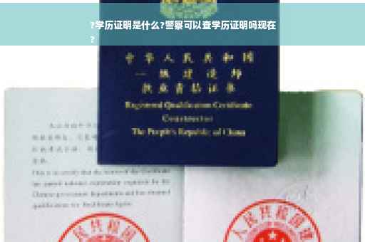 ?学历证明是什么?警察可以查学历证明吗现在
?