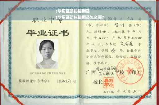?学历证明扫描翻译
?学历证明扫描翻译怎么弄?