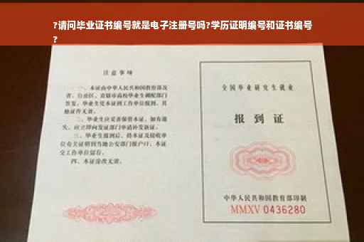 ?请问毕业证书编号就是电子注册号吗?学历证明编号和证书编号
?